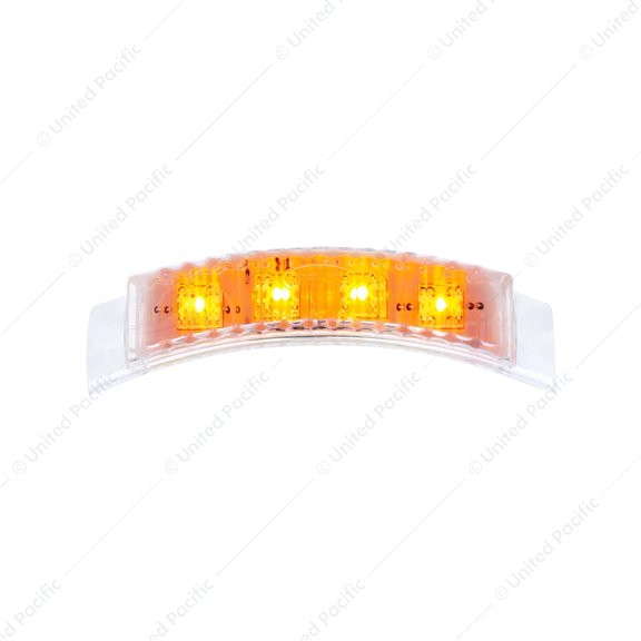 Performance PFM-285011 4 LED Dual Function Headlight Turn Signal Light, Amber LED Clear Lens, Sold Individually