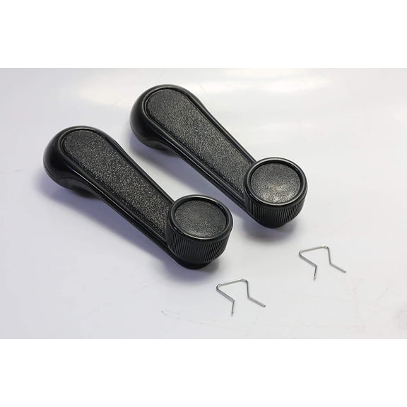Performance PFM-547363 Interior Window Crank Handle Pair Set Black for Various Toyota Models