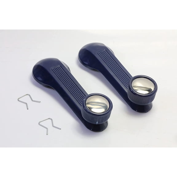 Performance PFM-558748 Interior Window Crank Handle Pair Set Blue for Various Honda Models