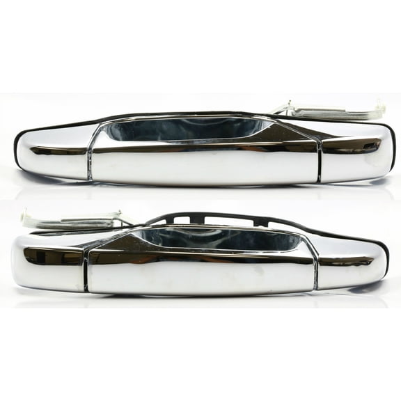 Performance PFM-846821 Chrome Rear Pair Set LH & RH Exterior Outside Door Handle for Silverado Sierra Avalanche Yukon & Tahoe