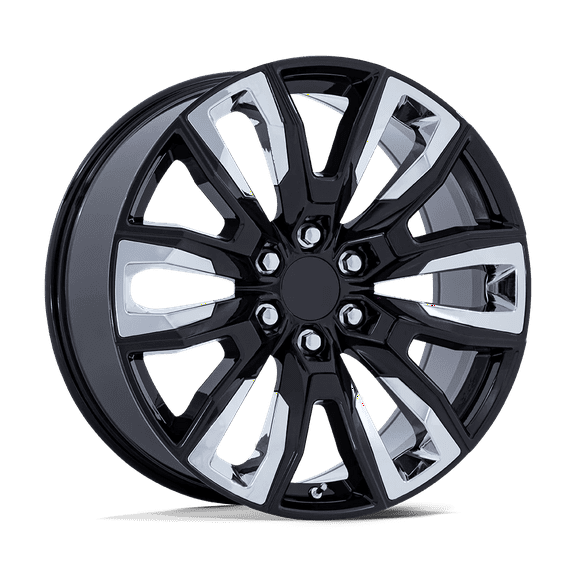 Performance Replicas Cast Aluminum Wheel PR225 22x9 6x5.5 G-BLK-CHR 28mm, PR225BP22906128