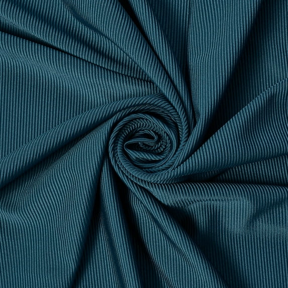 Performance Rib Knit Polyester Spandex Stretch Moisture Wicking 60/61 Fabric By The Yard - Navy Nautica