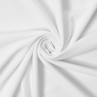 Discount Fabric Choose Your Color Polyester Spandex 4 Way Super Stretch  (Yard, White) 