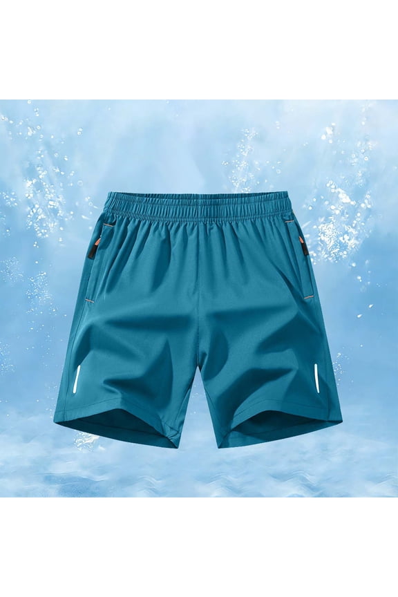 Performance Running Shorts for Men Zipper Pockets Workout Athletic Bottoms Lightweight Stretch Gym Training Trunks Quick-Drying Sports Wear