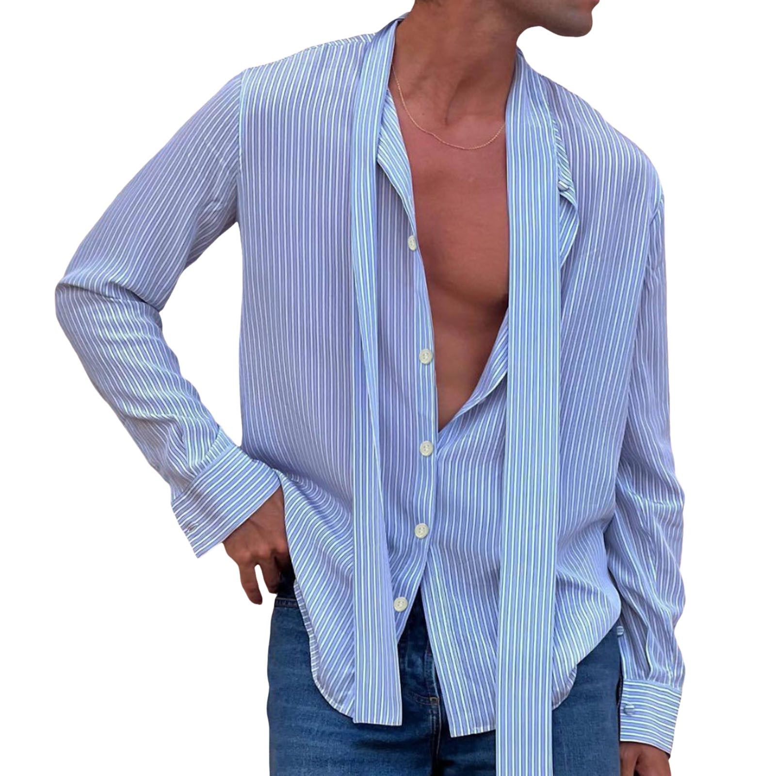 Performance Shirts for Men V Neck Slim Fit Zip Up Cotton Beach Hippie T