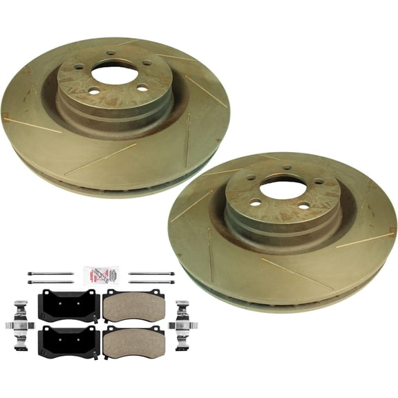 Performance Slotted Brake Rotors & Pads For Dodge Charger R/T Scat Pack 2015-20