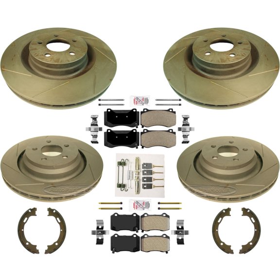 Performance Slotted Brake Rotors & Pads For Dodge Charger R/T Scat Pack 2015-20