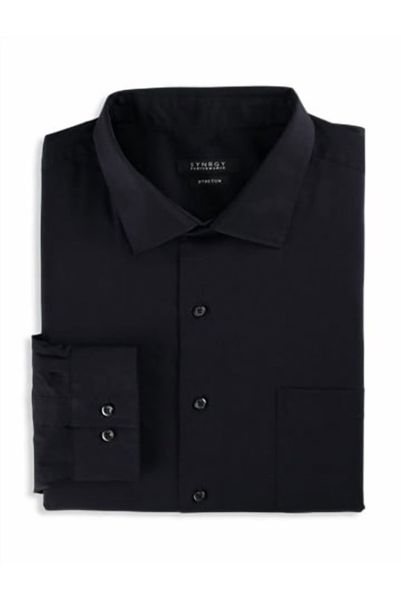 Performance Solid Dress Shirt Black 22