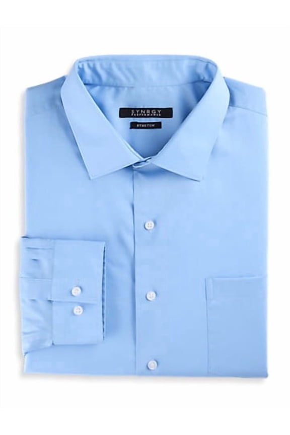 Performance Solid Dress Shirt Blue 19