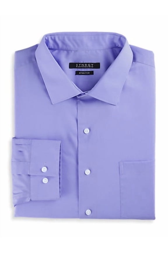 Performance Solid Dress Shirt Purple 22