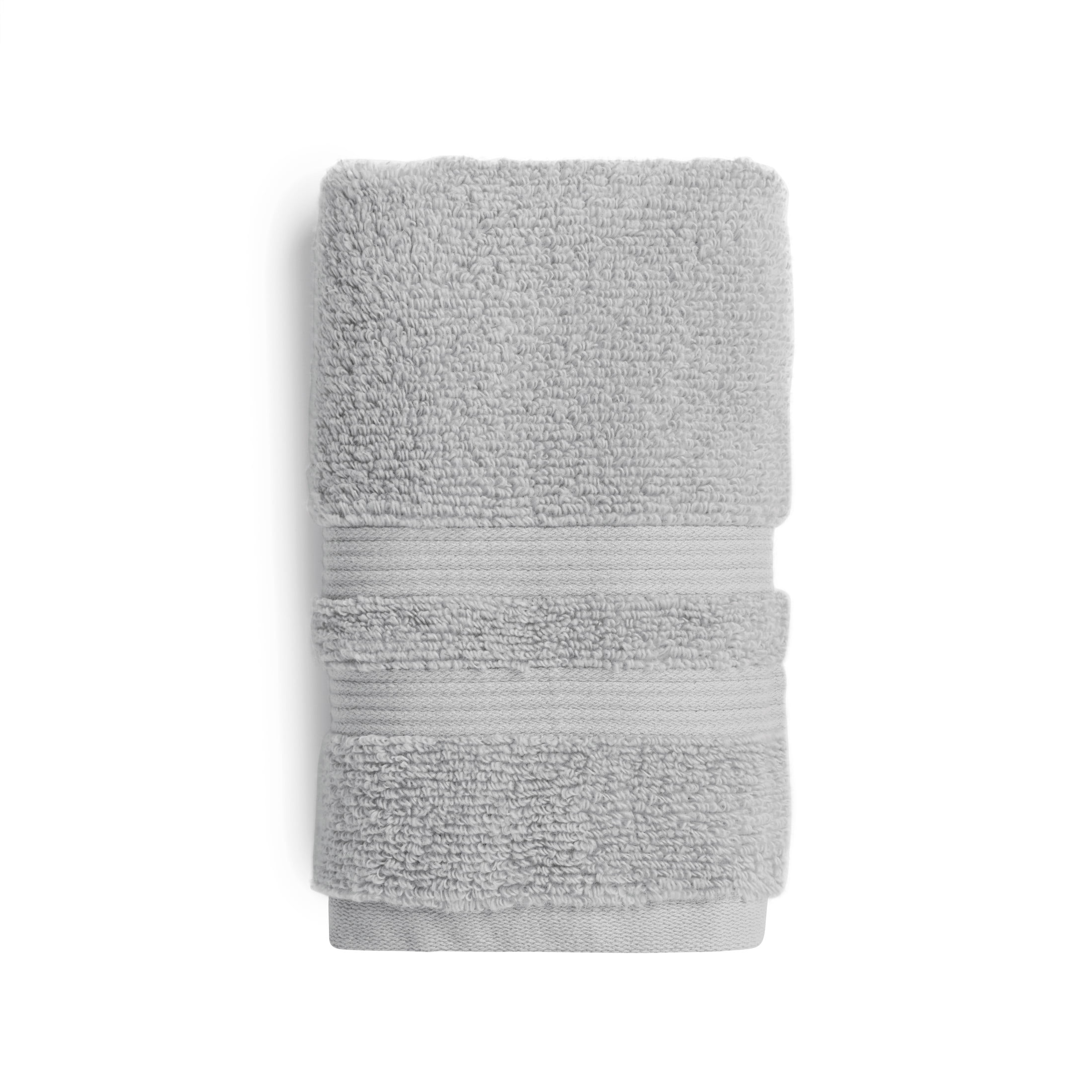 Performance Solid Hand Towel, 16 x 26, Soft Silver - Mainstays