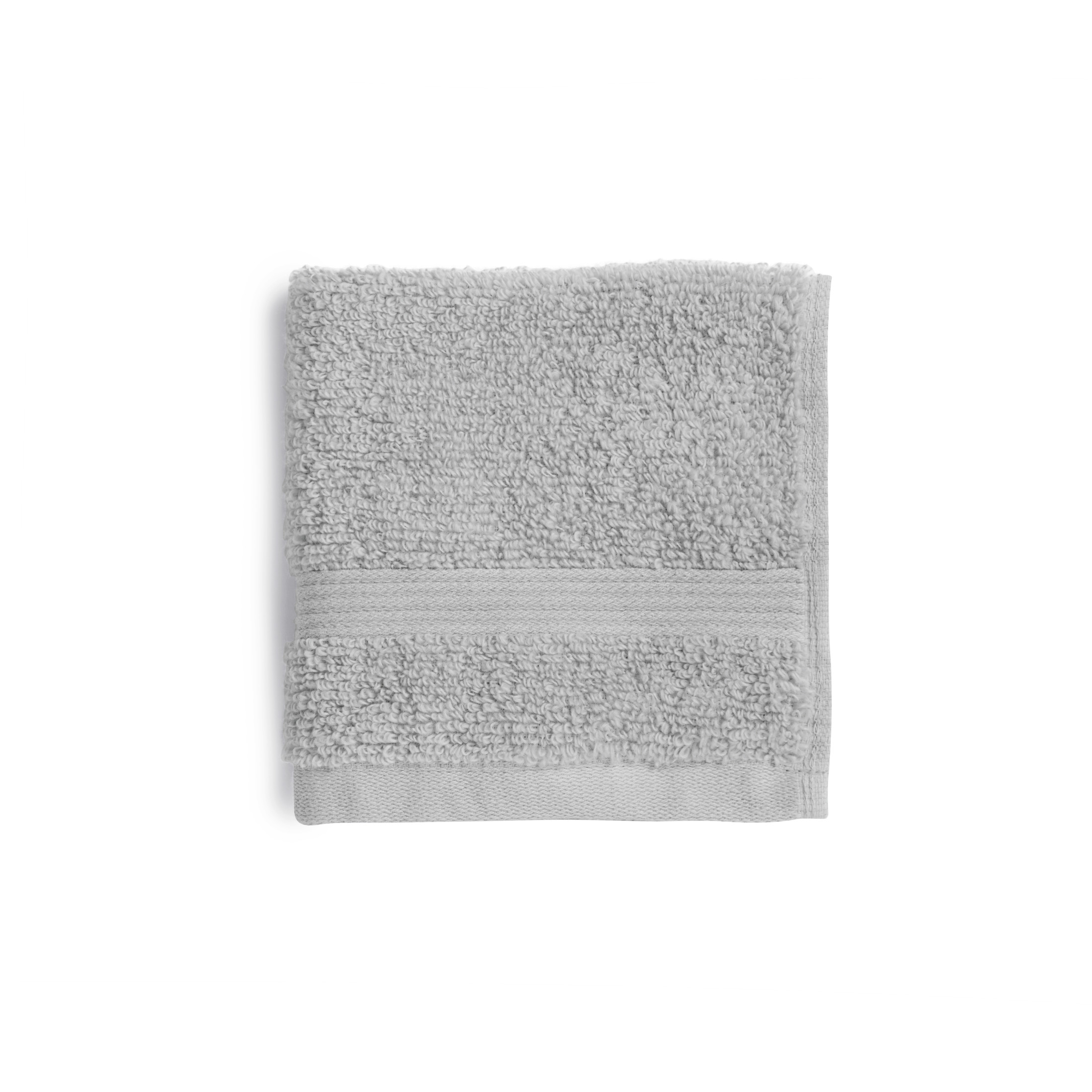 Performance Solid Wash Cloth, 12" x 12", Soft Silver Mainstays