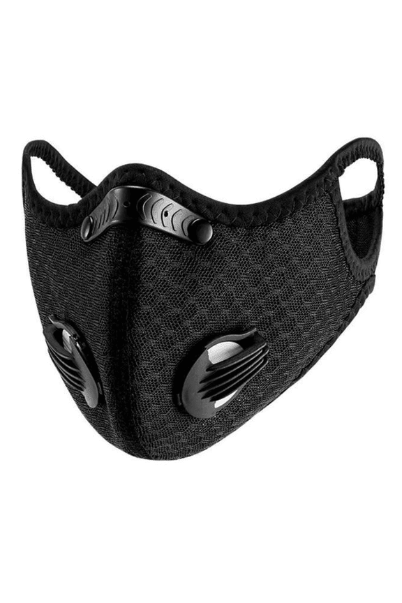 Performance Sports Face Mask with Activated Carbon Filter and Breathing Valves