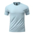 thumbnail image 1 of Performance T Shirt Breathable Wicking Athletic Workout Top For Gym Running And Casual Wear, 2XL, Light Blue, 1 of 2