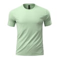 thumbnail image 1 of Performance T Shirt Breathable Wicking Athletic Workout Top For Gym Running And Casual Wear, M, Green, 1 of 2