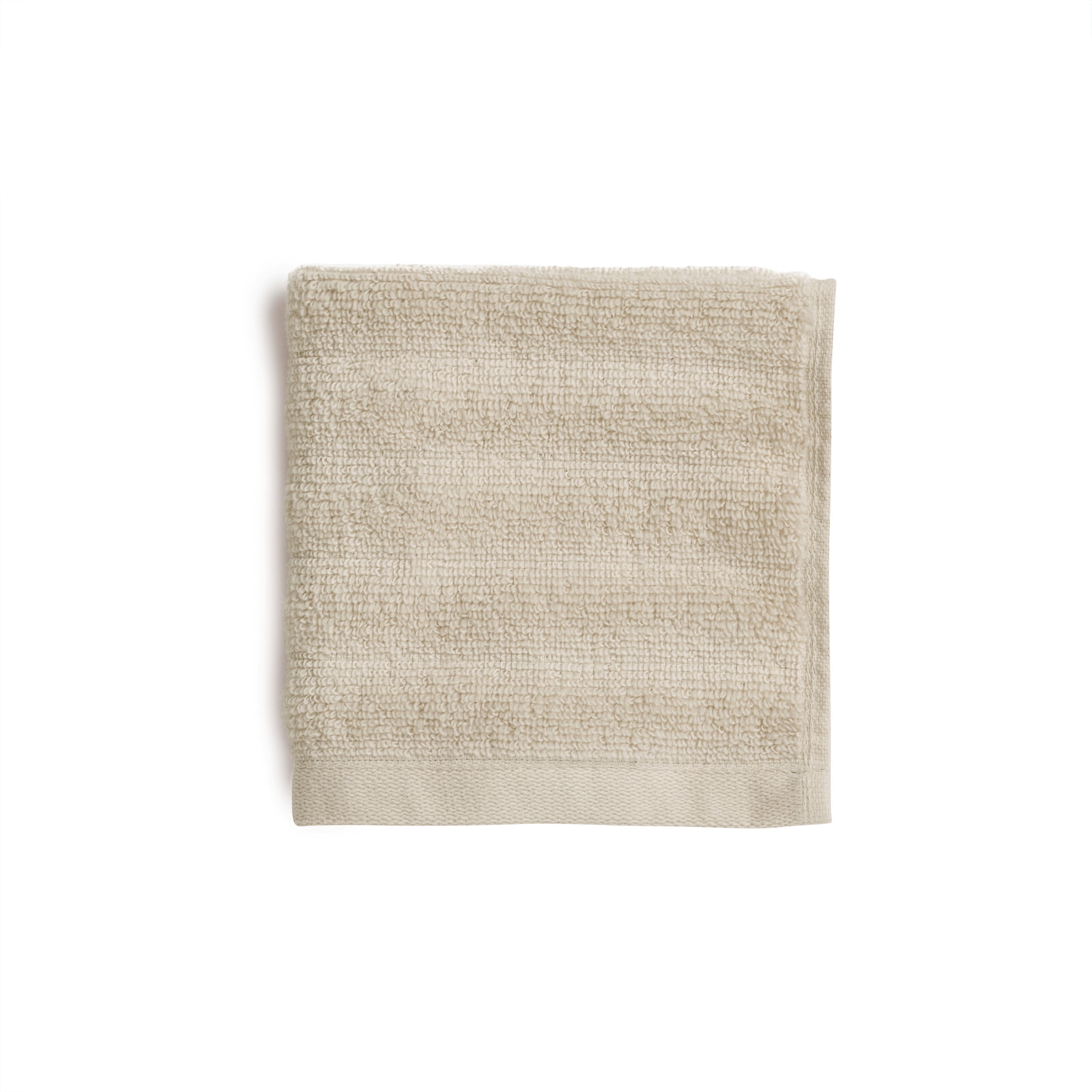 Mainstays Performance Textured Washcloth 12" x 12", Papyrus Beige - Walmart.com