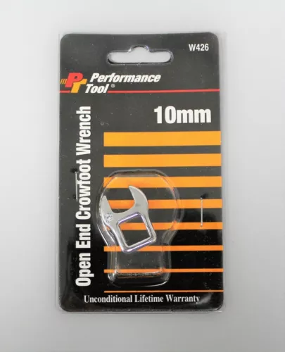 Performance Tool 10Mm Open End Crowfoot Wrench W426