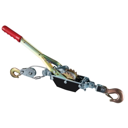 Performance Tool 50-100 Dual Gear Power Puller - 2-Ton Capacity w/ 6 Ft. Cable, Steel Safety Hooks, Ratcheting Mechanism