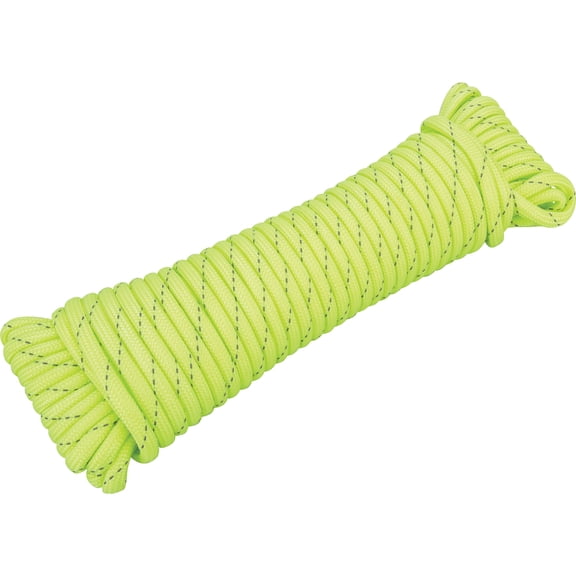Performance Tool 20246 50-ft Paracord Type-III Neon-Green High-Viz Reflective: 550 Lb Break Strength, 7-Strand Core, 32-Strand Sheath, 550 Lb. Break Strength, Camping, Landscaping, Household Uses