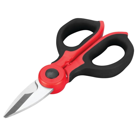 Performance Tool 20247 Multi-Purpose Utility Scissors, Hardened Stainless Steel Blades, ABS Handles, 1-1/2 In. Blade, Red