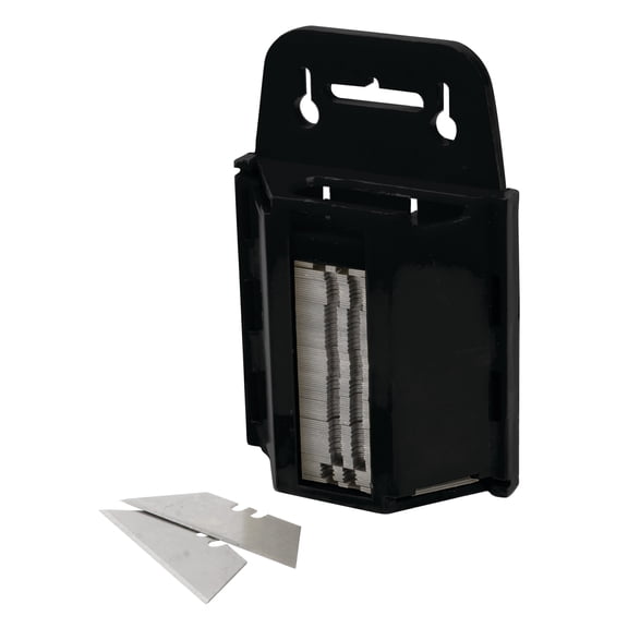 Performance Tool 20403 100 Pack Utility Knife Blades - Precision Honed, Blade Dispenser, General Purpose Cutting Tools