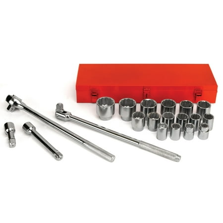 Performance Tool W1180 SAE 3/4-Inch Drive Socket Set, 21-Piece