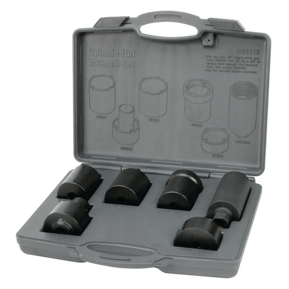 Performance Tool W89319 4 by 4 Spindle Nut Wrench Set, 6-Piece