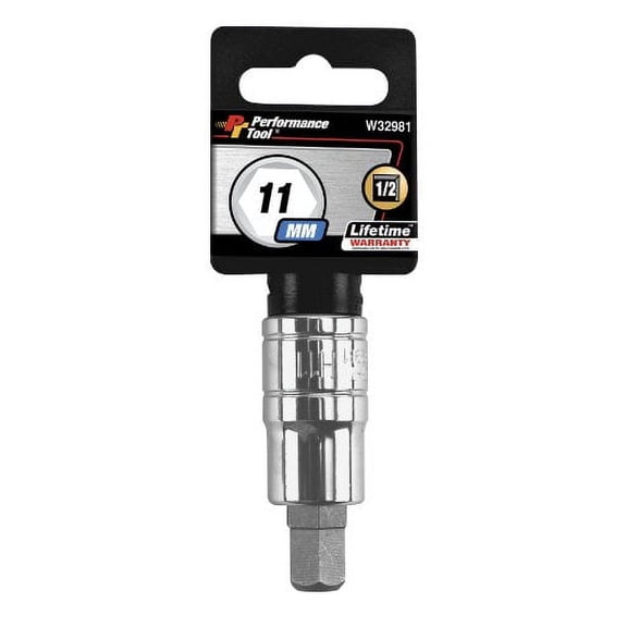 Performance Tool Drive Hex Bit Socket Automotive Specialty Parts, 11 mm, 0.3 lb