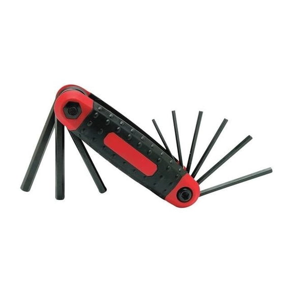 Performance Tool 9 Piece SAE Fold-Up Hex Key Set, 1402 1402