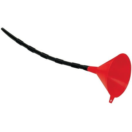 Performance Tool W220 6 In. Funnel with 18 In. Flex Spout, Plastic, Red