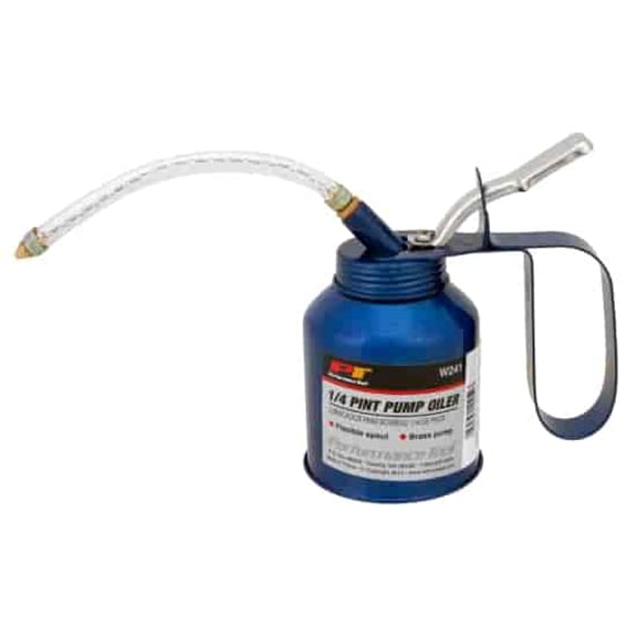 JEGS W241 Pump Oiler Size: 1/4 Pint Flexible spout Precision steel pump