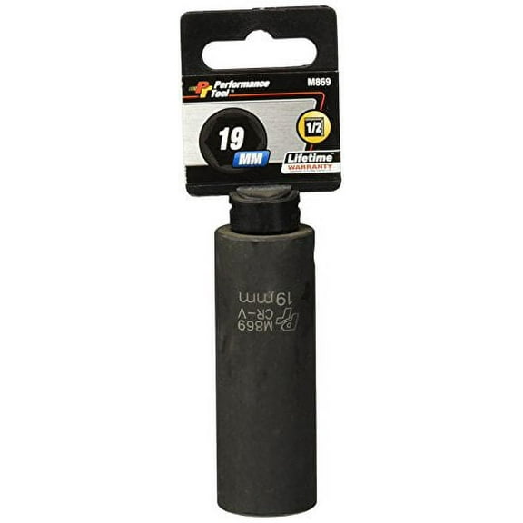 Performance Tool M869 1/2" Dr 19mm DW Impact Socket
