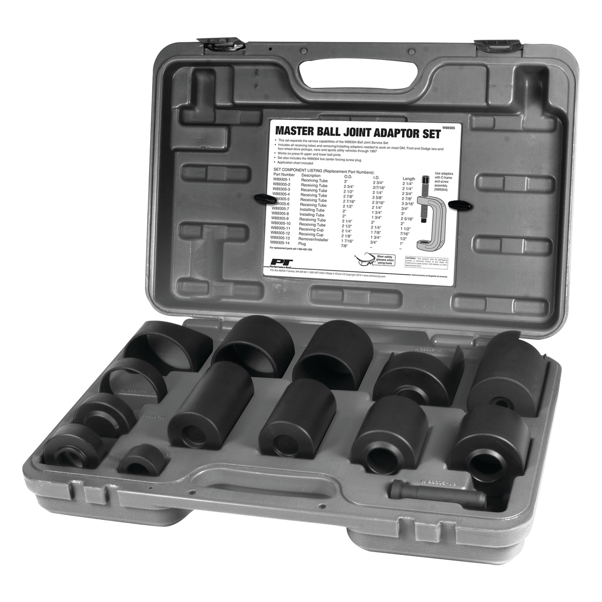 Performance Tool W89305 Master Ball Joint Adapter Set