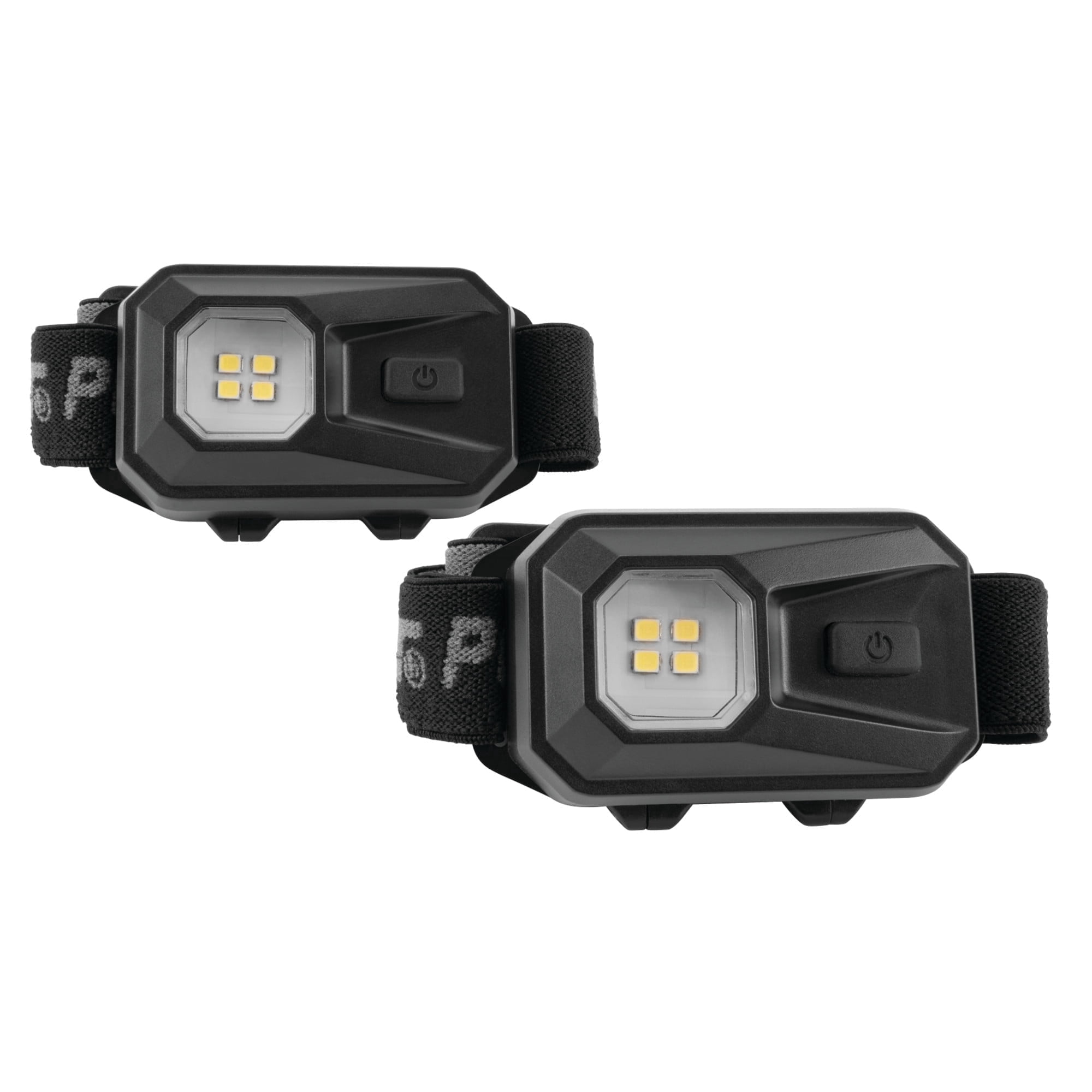 Performance Tool W2328 2-Pack of 150-Lumen Mini LED Headlamps, Adjustable Brightness, White Light, Adjustable Head Strap, Wide Angle
