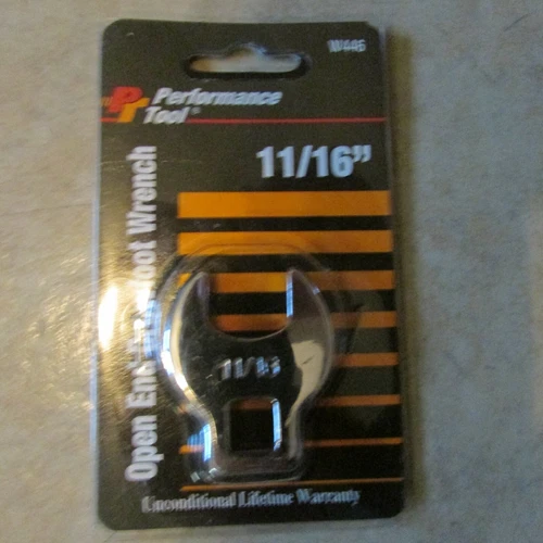 Performance Tool Open End Crowfoot Wrench - 11/16" - W446 - New (B 3)