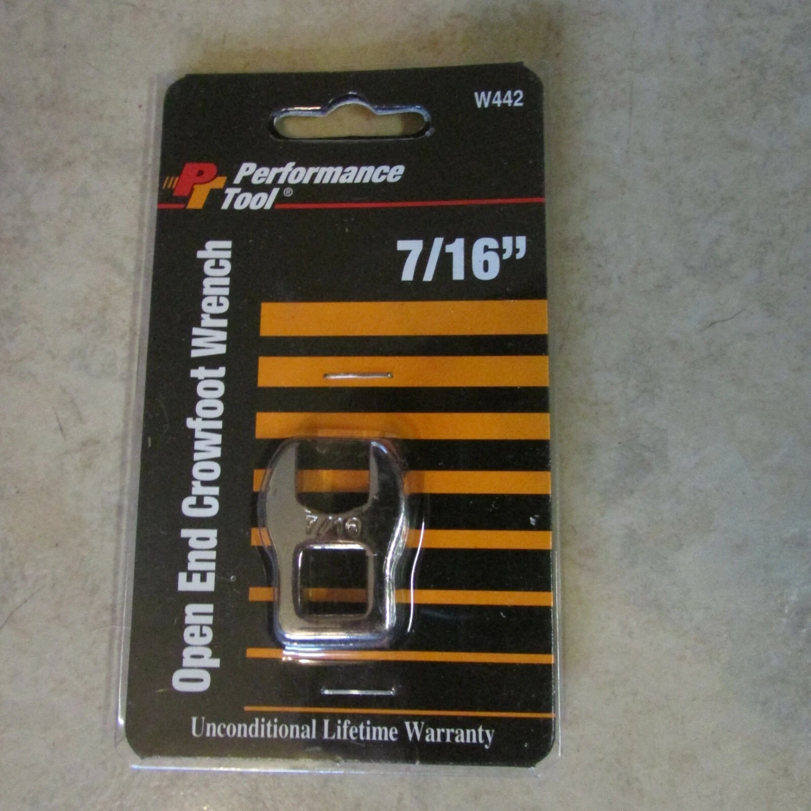 Performance Tool Open End Crowfoot Wrench - 7/16 - W442 - New (B 7)