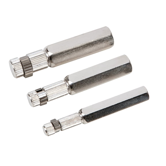 Performance Tool W83204 3 Piece Set, Hardened Steel Construction, Broken Pipe Extractor, Multiple Sizes: 3/8, 1/2, and 3/4 inch Internal Sizes Supported for Plumbing and HVAC