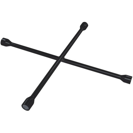 Performance Tool W11 25 In. Truck SAE/Metric 4-Way Cross Lug Wrench, Black