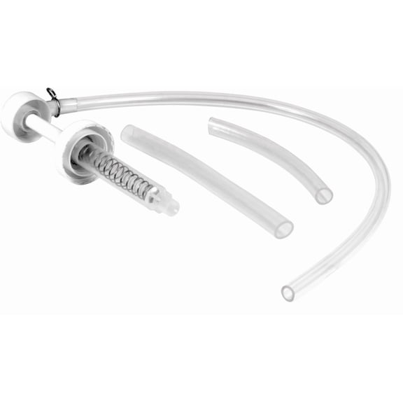 Performance Tool W1139 Quart/Gallon Fluid Pump and Hose for Fluid Transfer, Double-Threaded Design, Clear