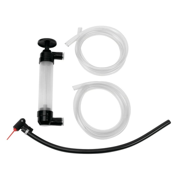 Performance Tool W1156 Grip Clip Transfer Pump/Siphon Fluid Transfer Pump Kit for Water, Oil, Liquid, and Air, 48 In. Hoses, Black/Clear