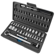 Wilmar Corporation W1168 60-Piece 1/4" and 3/8" Drive SAE and Metric Socket Set