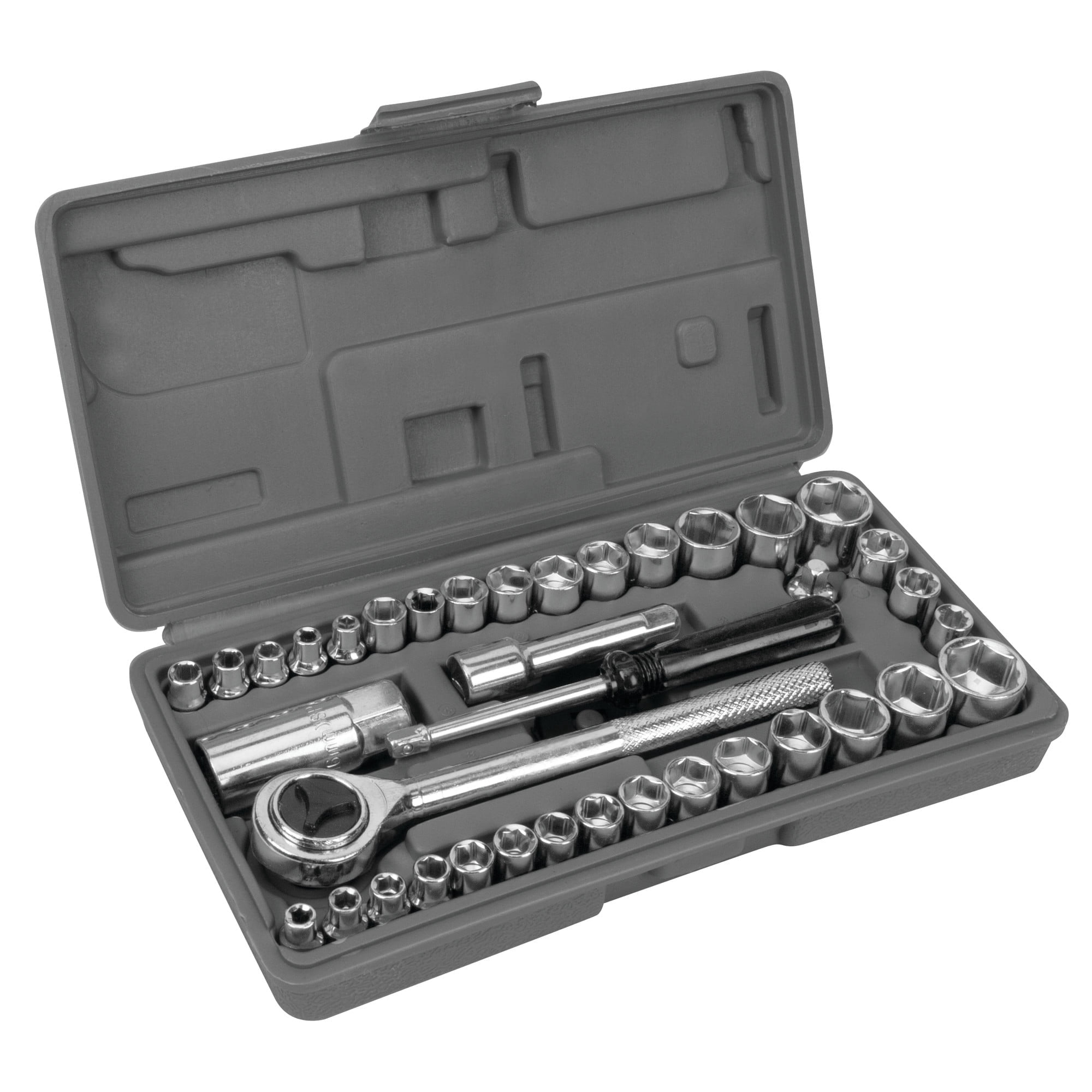 Performance Tool W1173 SAE/Metric 40-Piece Socket Set, 1/4 & 3/8
