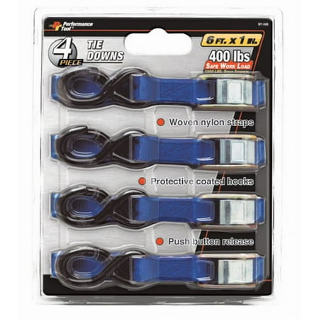 Performance Tool W1446 4 pc auto locking tie downs 6'