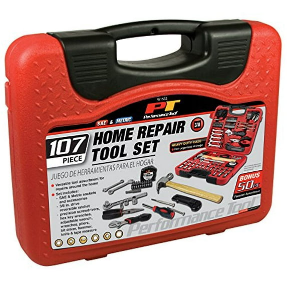 Performance Tool W1532 107-piece Home & Auto Tool Set