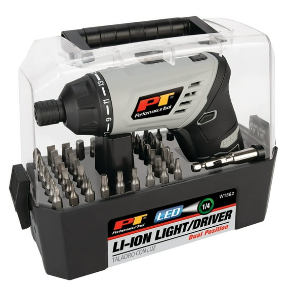 Performance Tool W1562 3.6v Li-Ion Light-Driver, 50 Bits, LED light