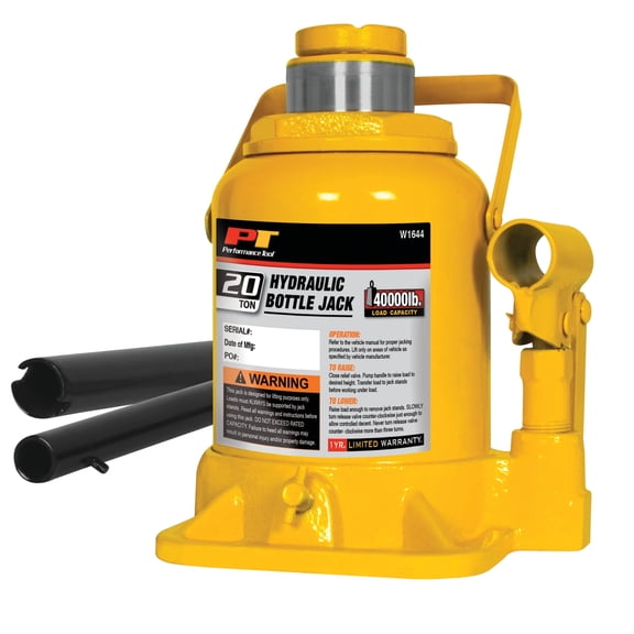Performance Tool W1644 20 Ton (40,000 lbs.) Heavy Duty Shorty Bottle Jack