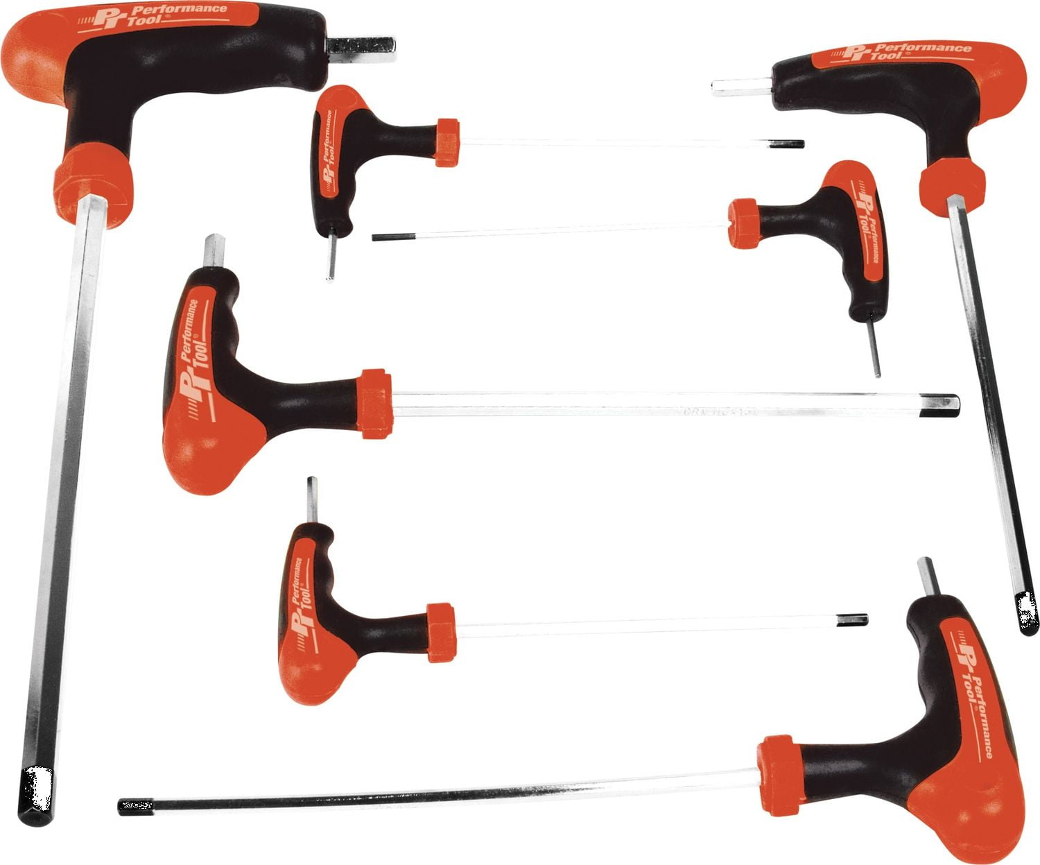 Wilmar Performance Tool W1711 Sae T-Handle Hex Key Set, 7-Piece