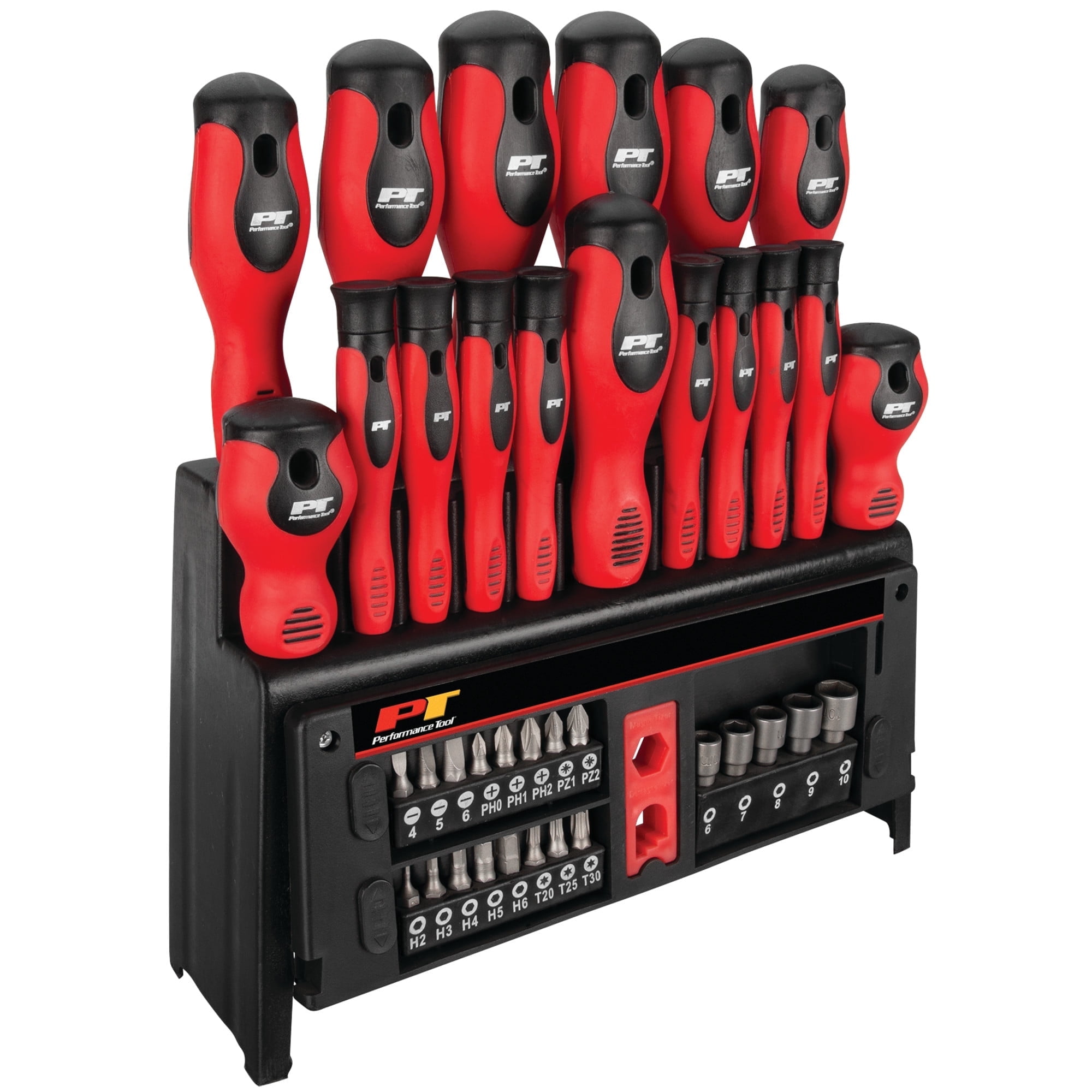 Free Shipping! Performance Tool W1727 39pc Screwdriver Set w/ Rack ...