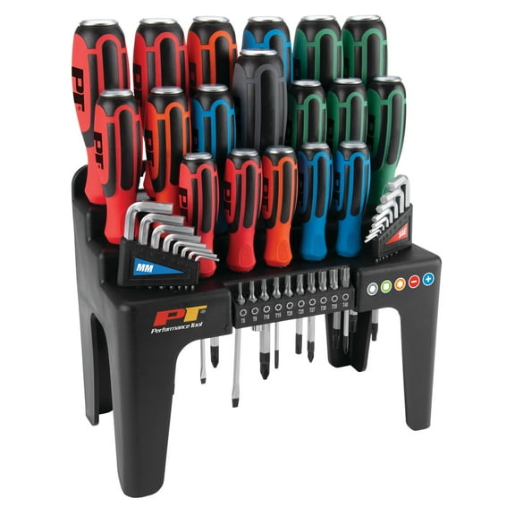 Performance Tool W1737 44Pc Go-Thru Screwdriver Set