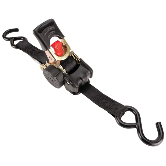 Performance Tool W1861 2Pk 1-Inch X 6' Retractable SecureX Tie Down Straps for Heavy-Duty Cargo and Equipment Transportation